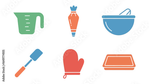 Culinary Toolkit Essentials: A collection of essential kitchen utensils and tools, meticulously captured to assist baking and culinary endeavors.
