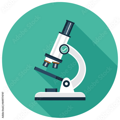 vector illustration of microscope