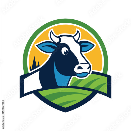 Farm Animal Cow Logo Icon Artwork