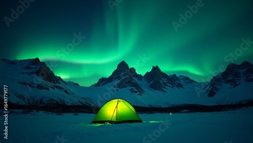 Winter Camping Under the Northern Lights