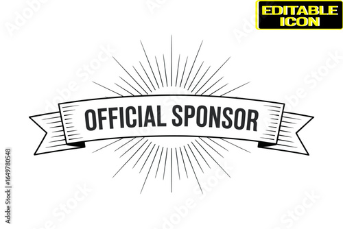 Official sponsor ribbon icon