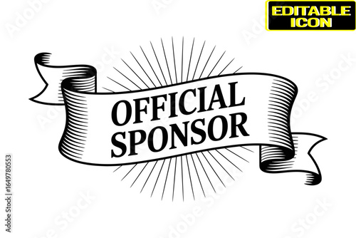Official sponsor ribbon icon