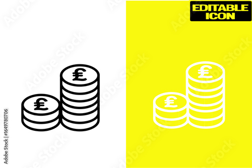 Pound sterling coins icon