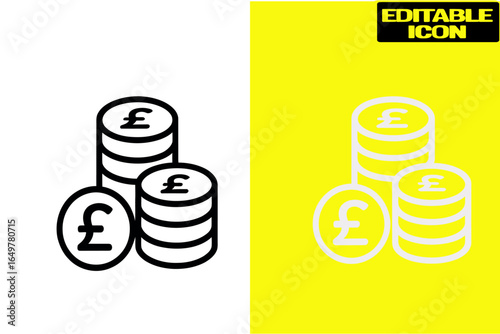 Pound sterling coins icon