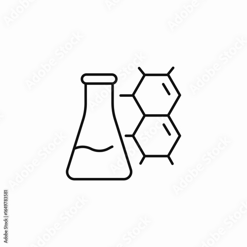 chemistry lab flask icon sign vector