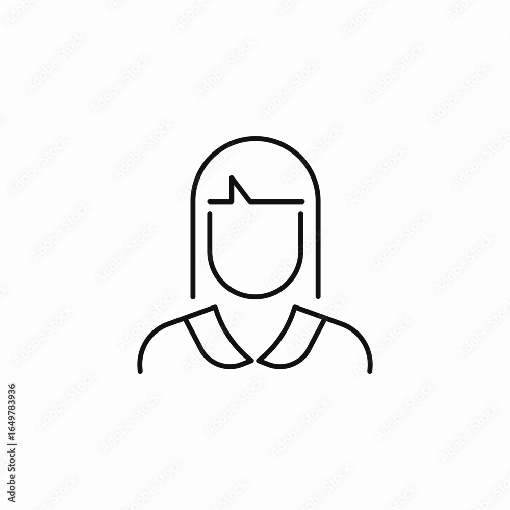 Fototapeta premium female user profile icon sign vector