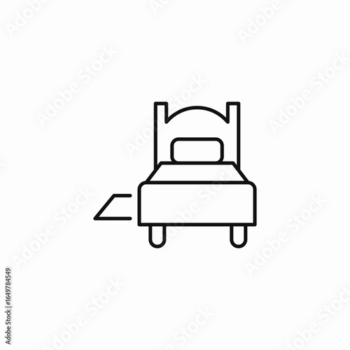 single bed icon icon sign vector