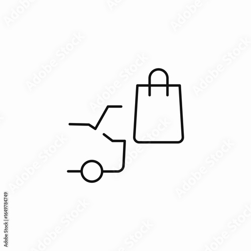 truck delivery shopping icon sign vector