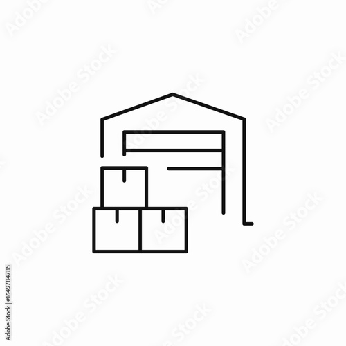 warehouse box storage icon sign vector