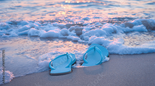 Beach Flip Flops at Sunrise