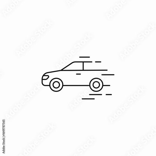 car speed fast icon sign vector