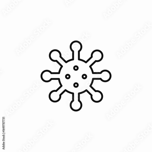 coronavirus or pathogen icon sign vector