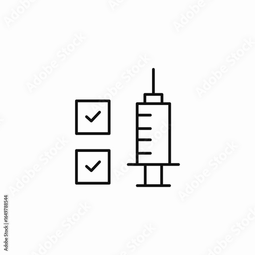 syringe double dose icon sign vector