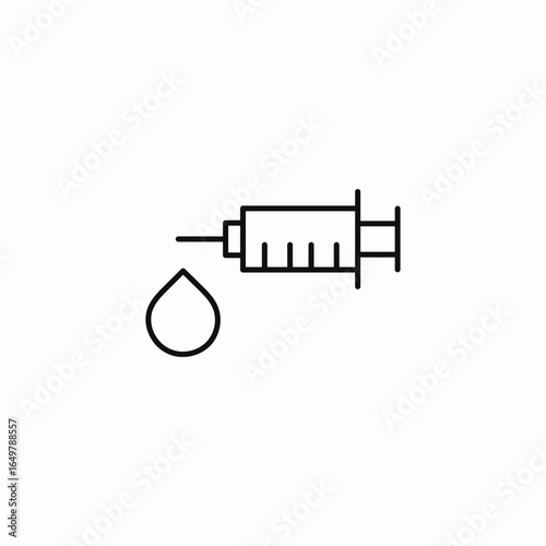 syringe drop liquid icon sign vector