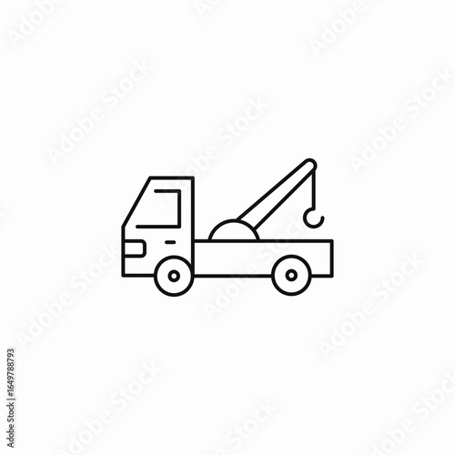 tow truck service icon sign vector