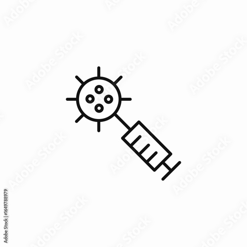 virus syringe diagonal icon sign vector