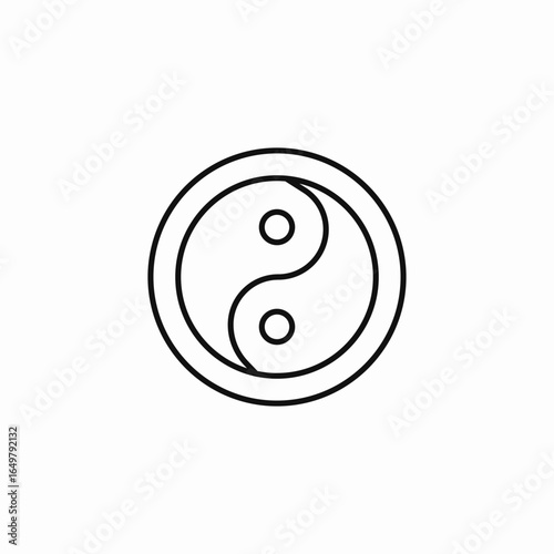 classic yin yang icon sign vector