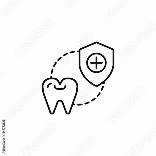 dental protection network icon sign vector