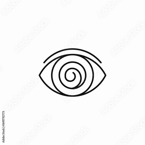hypnotic eye spiral icon sign vector