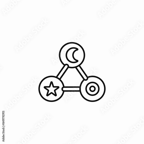 magic symbol moon icon sign vector