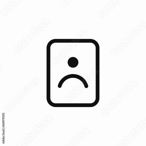 sad man portrait icon sign vector