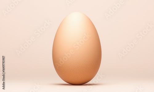 Wallpaper Mural Single, light beige egg on a pale peach background Torontodigital.ca