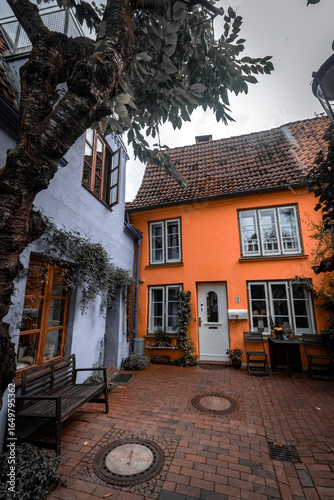 Принти на полотні Colourful houses in Luebeck