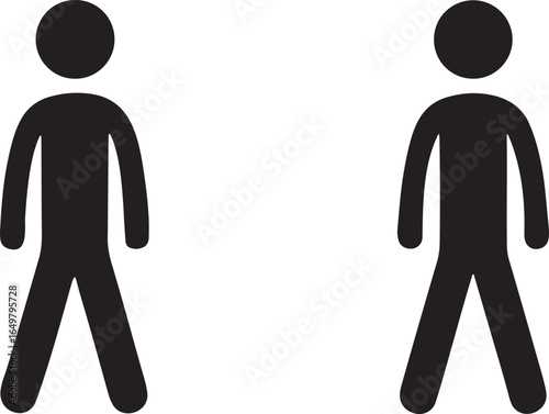 Standing Stick Figures Illustration