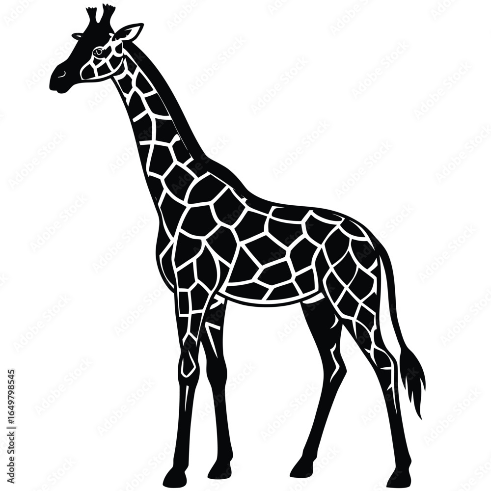 Naklejka premium Giraffe Silhouette