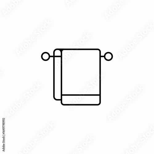 fresh towel rack icon sign vector