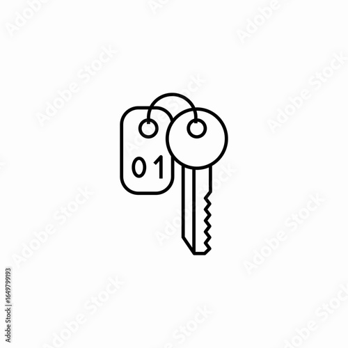 key and fob icon sign vector
