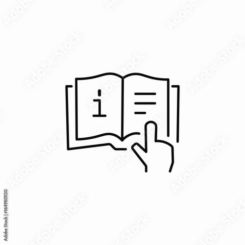 book information icon sign vector