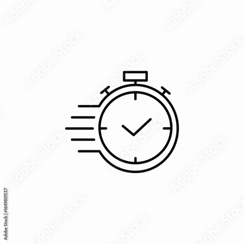 fast timer icon sign vector