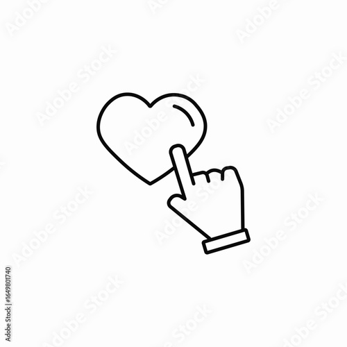 heart tap icon sign vector