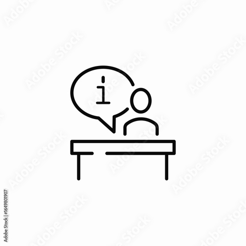 information desk icon sign vector