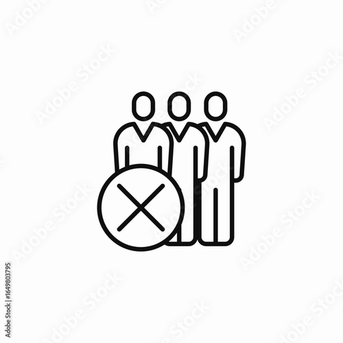 avoid crowded places icon sign vector