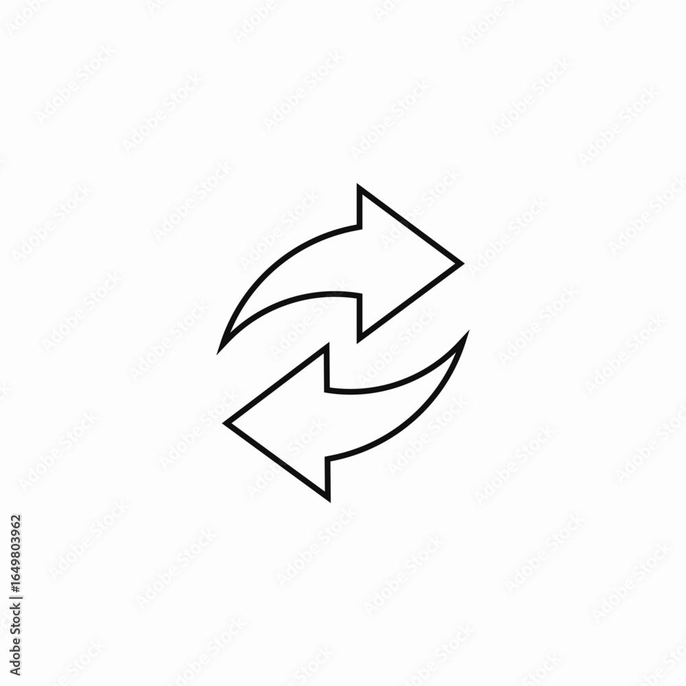 Fototapeta premium circular refresh arrows icon sign vector