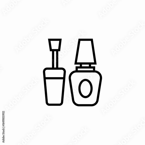 bottle nail polish icon sign vector