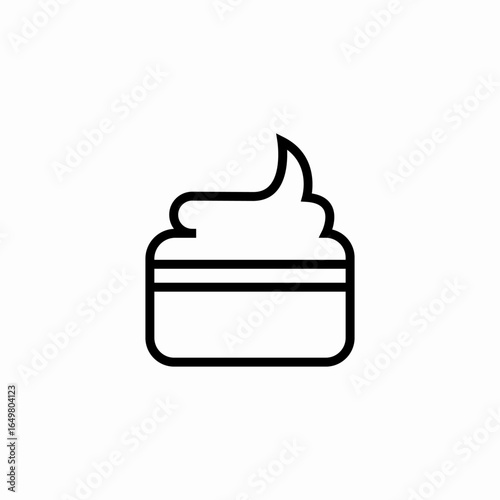 face cream jar icon sign vector