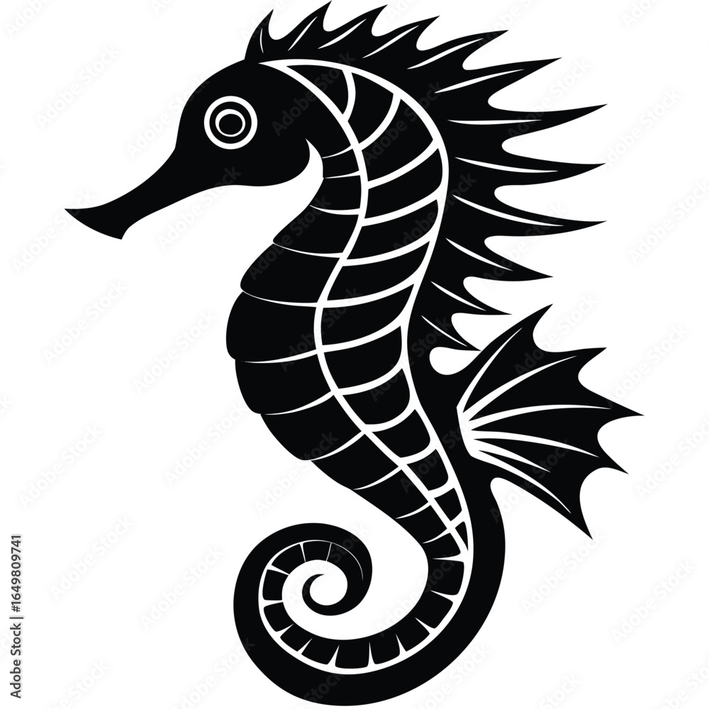Fototapeta premium Seahorse Silhouette