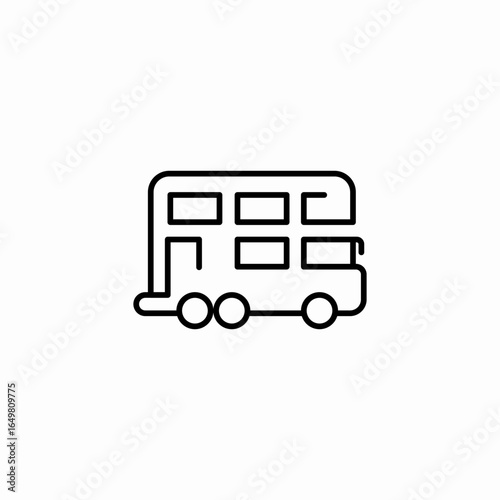 double decker bus icon sign vector
