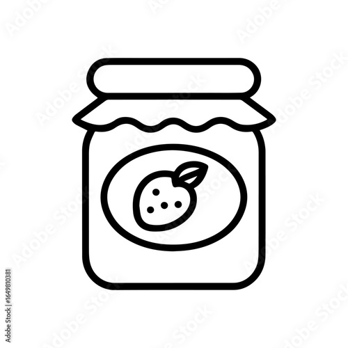 Line icon jam jar vector on white background
Vector line icon on white background
