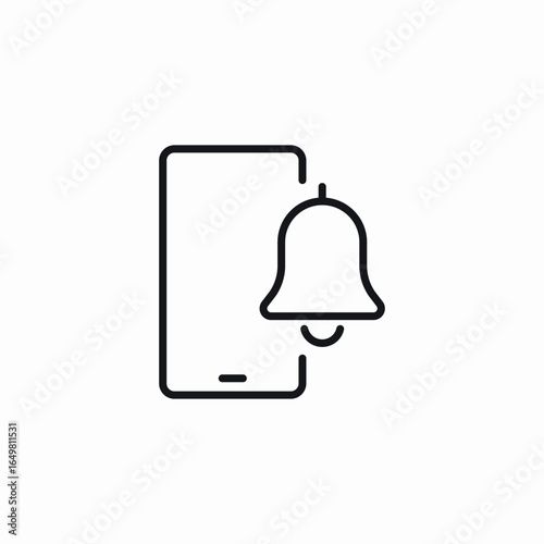 mobile notification icon sign vector