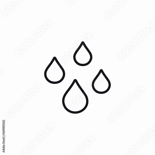 multiple droplets icon sign vector