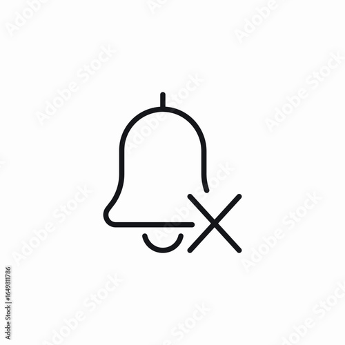 notification removal icon sign vector