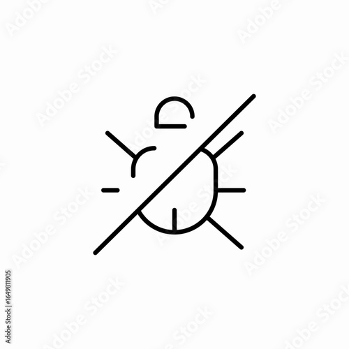 bug error crossed icon sign vector