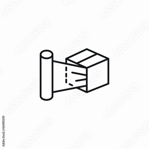 package box wrap icon sign vector