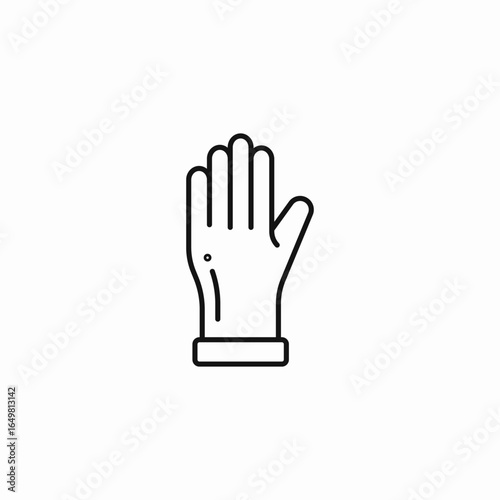 medical glove icon icon sign vector