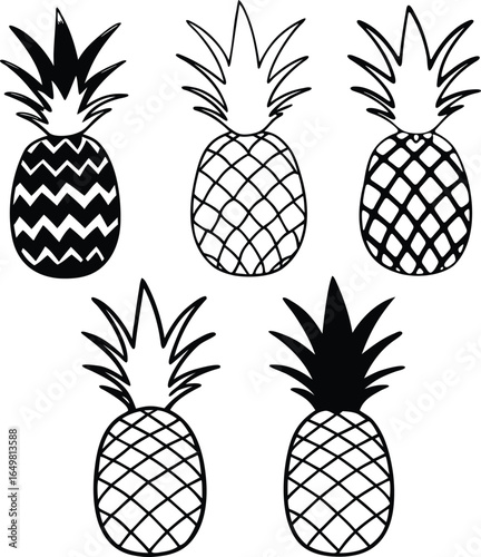 set of pineapple