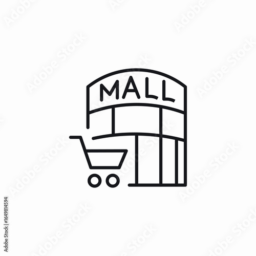 shopping mall icon sign vector